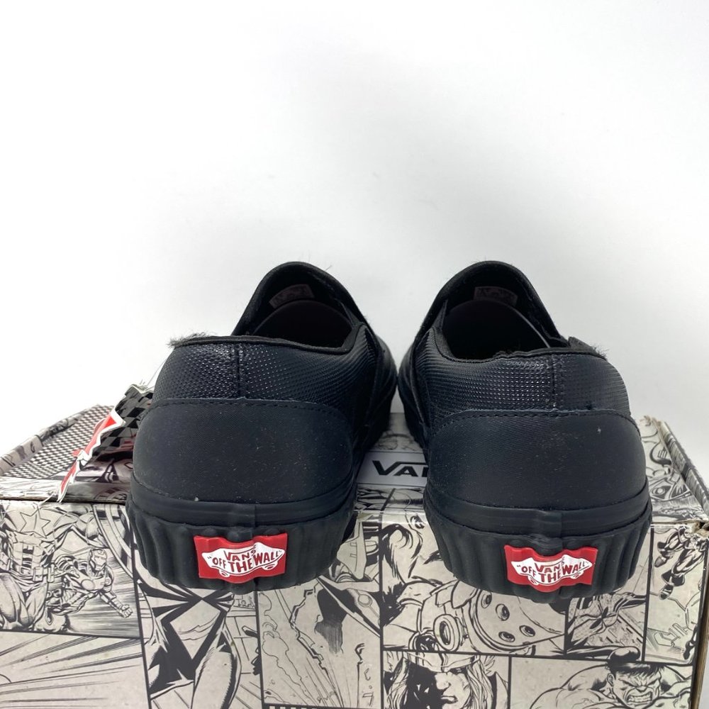 VANS Women VN0A38F7U7K Marvel Classic Slip On Black Widow Canvas Low Top Sneaker - Picture 5 of 11